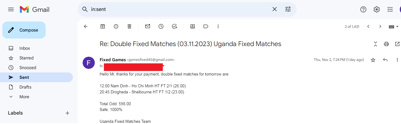 Ticket big odds fixed bets