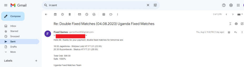 correct score pay after win whatsapp group