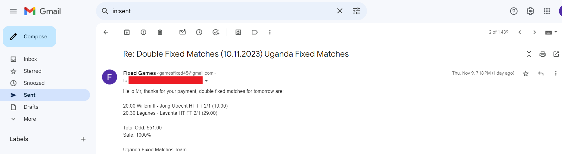 Rigged football betting tips 1×2