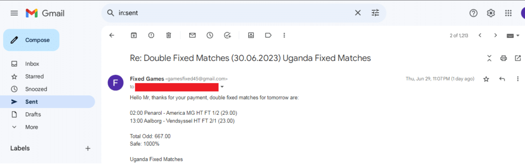 Buy Fixed Matches Now