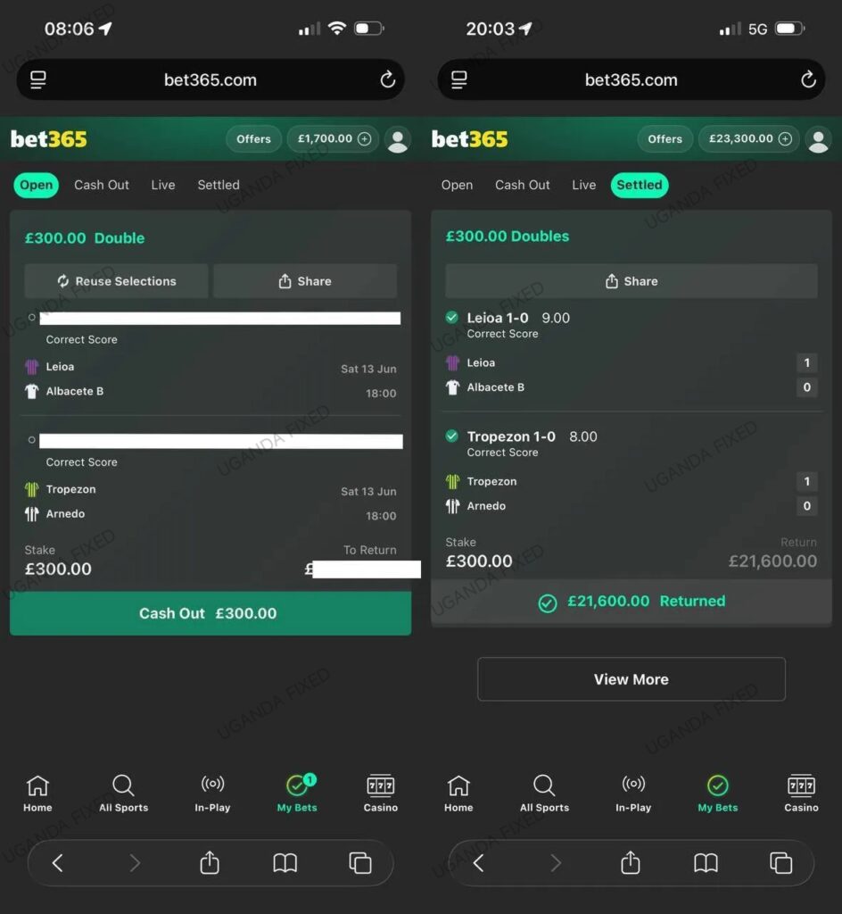 best africa fixed matches today
