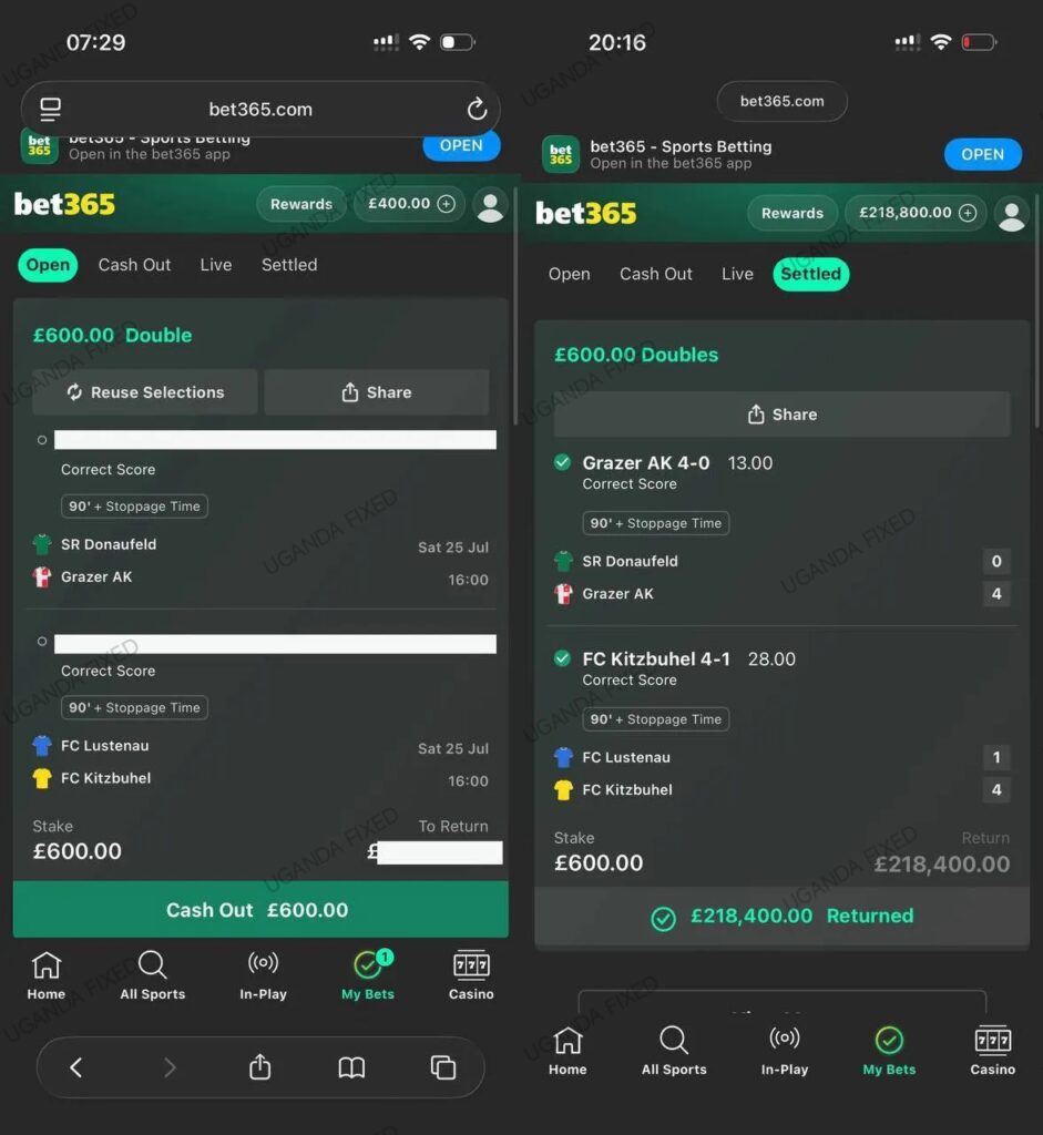 fixed matches winning bet slip proof