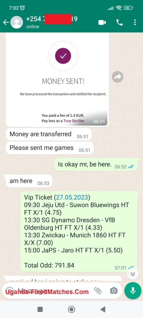 Daily Fixed Matches 100% Sure