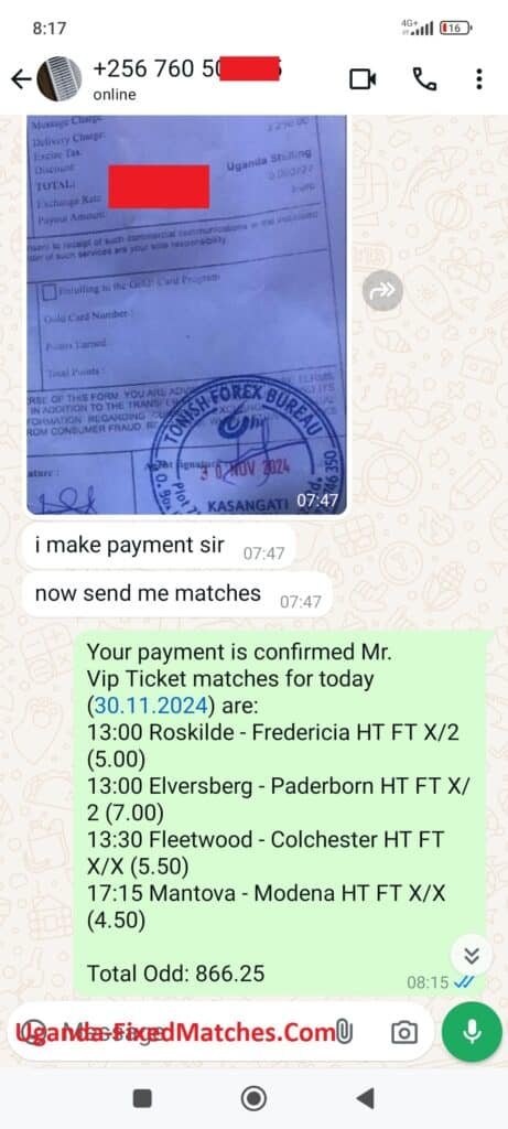 Saturday Correct Score Sure Win, Uganda Ticket Fixed Matches Saturday Correct Score Sure Win, Uganda Ticket Fixed Matches