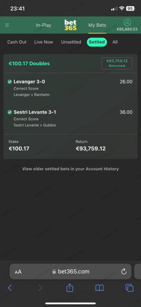 Daily Paid Fixed Bets 1x2