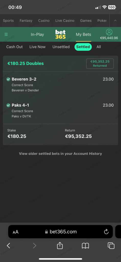 Correct fixed matches Betting