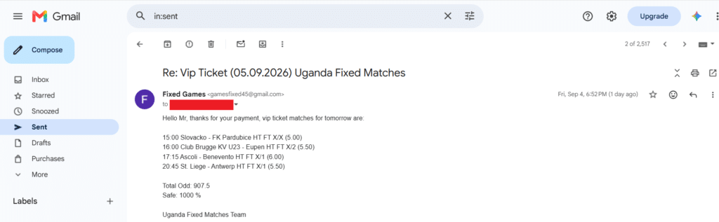 verified fixed matches