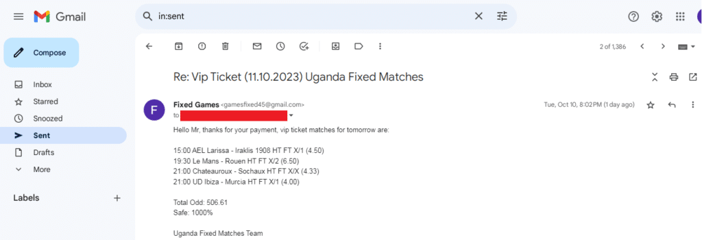 Double correct score fixed matches