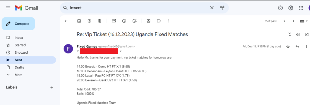 Draw match fixed company