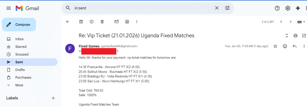 Guaranteed fixed matches, Correct Score Fixed Matches, Halftime Fulltime Fixed Matches