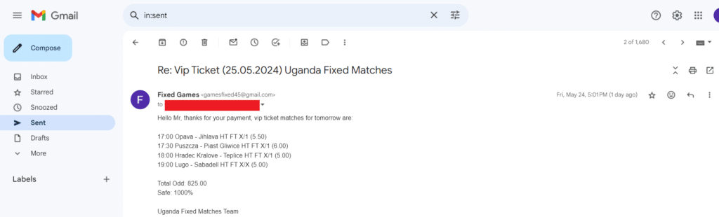 Top Sellers fixed matches