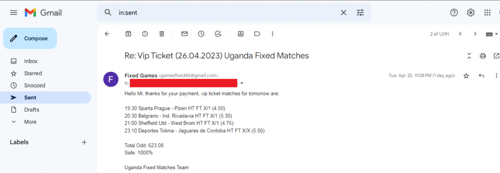 Fixed Matches Odds Betting