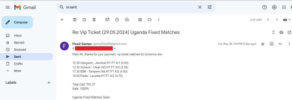 Real Fixed Match 1×2