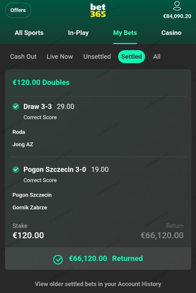 Daily Fixed Match Paid Betting Odds